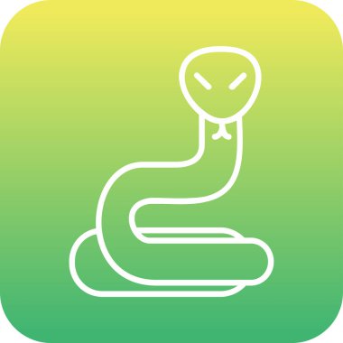 Yılan. Web simgesi basit illüstrasyon