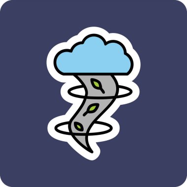 Tornado simgesi, vektör illüstrasyonu basit tasarım