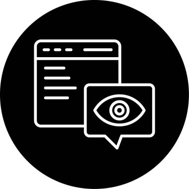 Web ve mobil, vektör illüstrasyonu için web sayfası simgesi