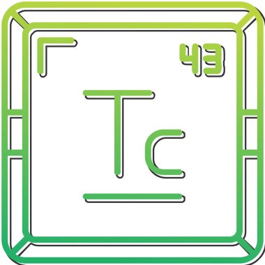 Technetium modern simgesinin vektör çizimi                      