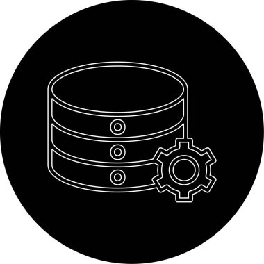 veritabanı. Web simgesi basit illüstrasyon 