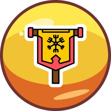 bayrak web simgesi, vektör illüstrasyonu 