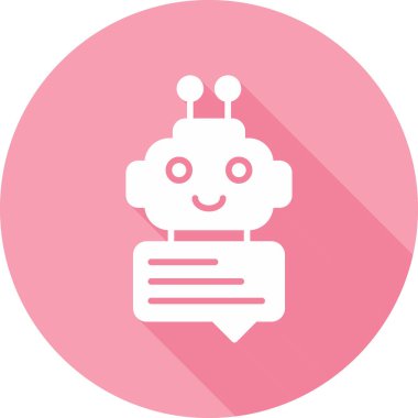 Chatbot. Web simgesi basit illüstrasyon       