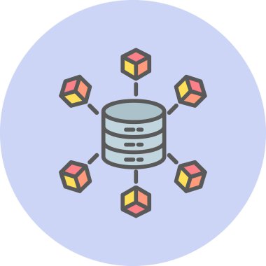 Büyük Veri vektör simgesi, basit illüstrasyon                  