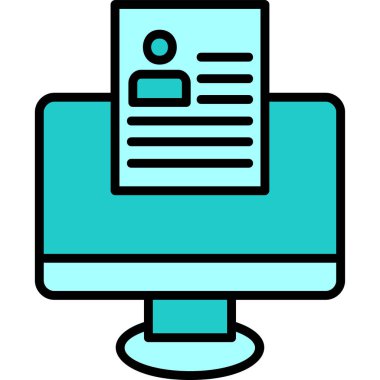 Çevrimiçi Web simgesi, vektör illüstrasyonu