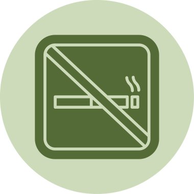 Sigara ikonu yok, yasak işaret