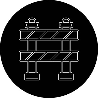 Trafik Bariyeri vektör tasarım şablonu        