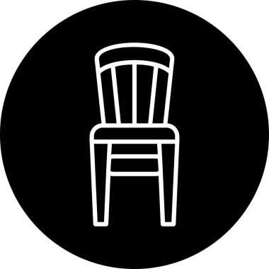 Sandalye. Web simgesi basit illüstrasyon 