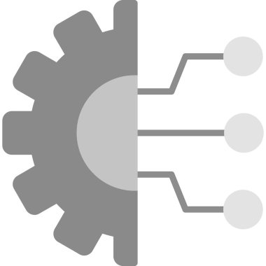 Technology flat icon, vector illustration 