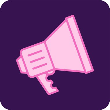 megafon web simgesi, vektör çizim 