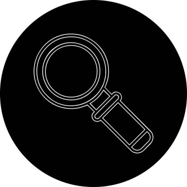 Büyütme cam simgesi, vektör illüstrasyonu 