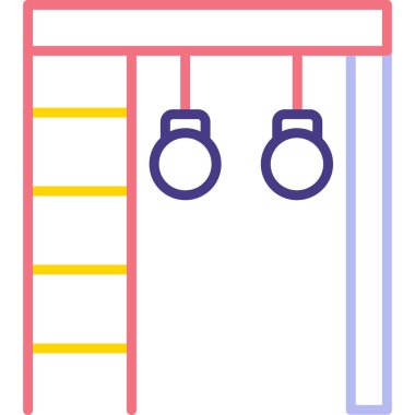 Spor Salonu Çubukları web simgesi, vektör illüstrasyonu 