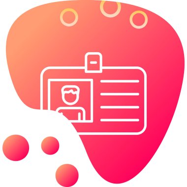 Kimlik kartı web simgesi, vektör illüstrasyonu