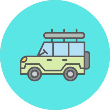 Safari cipi. Web simgesi basit illüstrasyon 