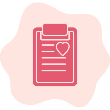 sağlık raporu simgesi vektör illüstrasyon 