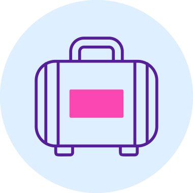 Bavul web simgesi, vektör çizim