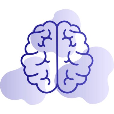 Beyin. Web simgesi basit illüstrasyon 