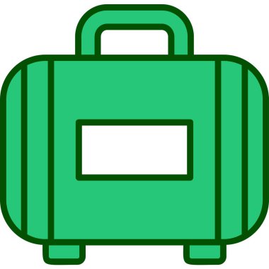 Bavul web simgesi, vektör çizim