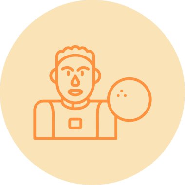 Bowler simgesi vektör illüstrasyonu