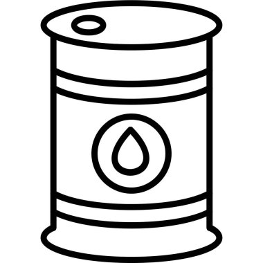 petrol varil basit kutsal kişilerin resmi, vektör çizim