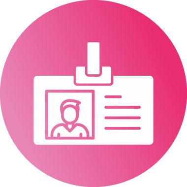 Kimlik kartı web simgesi, vektör illüstrasyonu