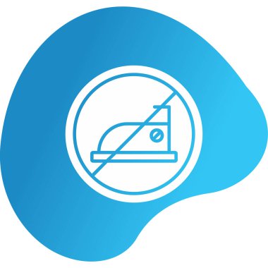 Ütü simgesi yok, illüstrasyon izole vektör sembolü