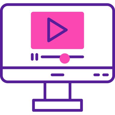 video oynatıcı simgesi, vektör illüstrasyonu basit tasarım