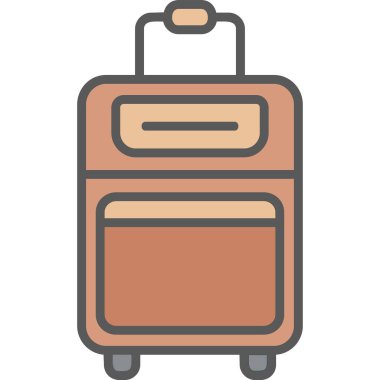 Bavul web simgesi, vektör çizim