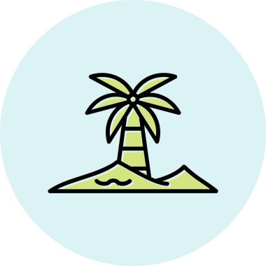 Oasis Web simgesi, vektör illüstrasyonu 