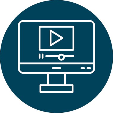 video oynatıcı simgesi, vektör illüstrasyonu basit tasarım