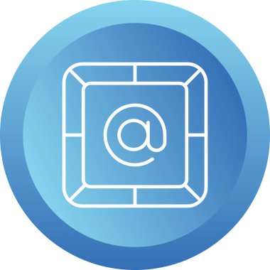 E- posta simgesi. İşarette. Vektör İllüstrasyonu