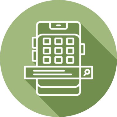 pos uçbirimi ve arama çubuğu vektör simgesi 