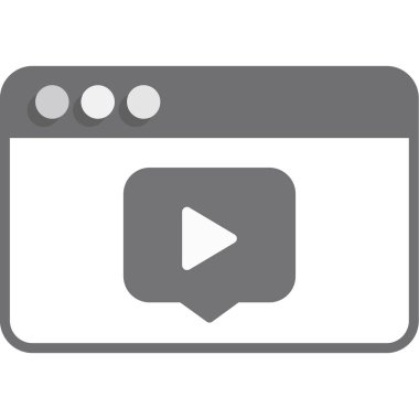 video. Web simgesi basit illüstrasyon 