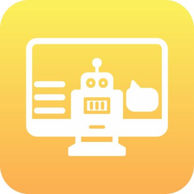 - Asistanım. Web simgesi basit illüstrasyon