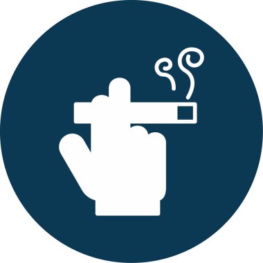 Sigara içme simgesi, vektör illüstrasyonu basit tasarım