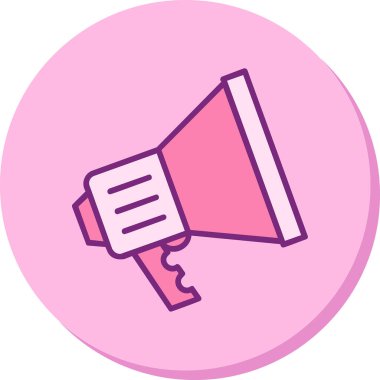 megafon web simgesi, vektör çizim 