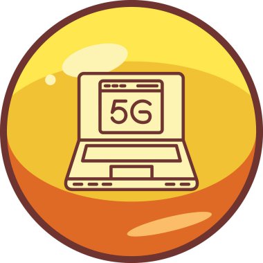 5g araştırma web simgesi, vektör illüstrasyonu 