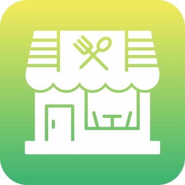 restoran simgesi web basit illüstrasyon