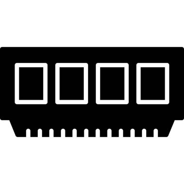 bilgisayar bellek simgesi, vektör illüstrasyonu basit tasarım