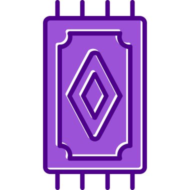 Bir halı simgesinin web illüstrasyonu