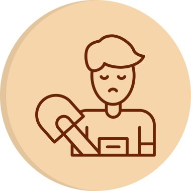 Çocuk Çalışma Ağı simgesi, vektör illüstrasyonu