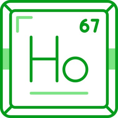 Holmium modern simgesinin vektör illüstrasyonu                      
