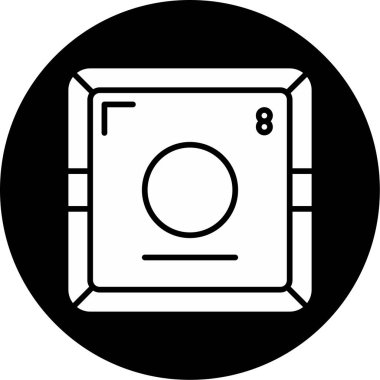 Oxygen modern simgesinin vektör çizimi                      