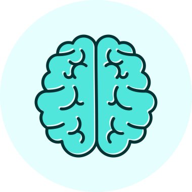 Beyin. Web simgesi basit illüstrasyon 