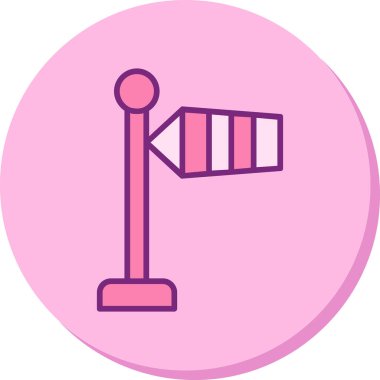 Modern Rüzgar İşareti simgesinin vektör illüstrasyonu                