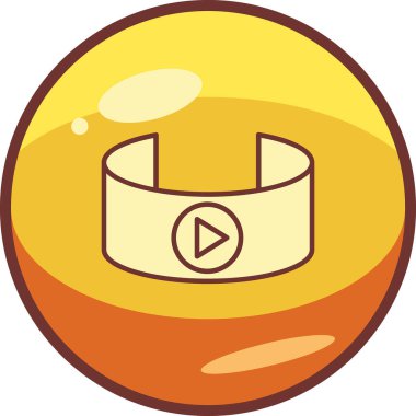 çalma düğmesi simgesi, vektör illüstrasyonu 