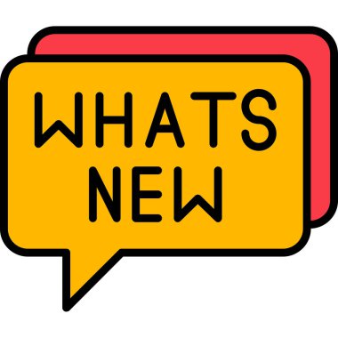 Yeni metin web simgesi, vektör illüstrasyonlu konuşma balonu