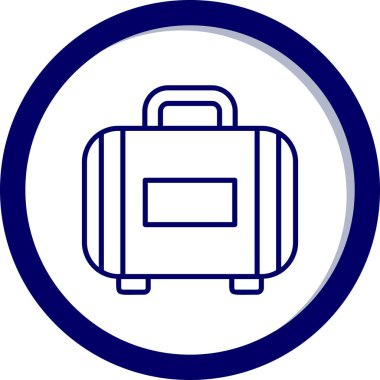 Bavul web simgesi, vektör çizim