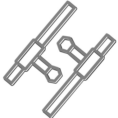 Tonfa. Web simgesi basit tasarım