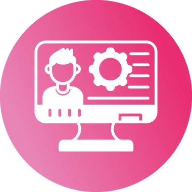 Web simgesi basit illüstrasyon ayarlanıyor